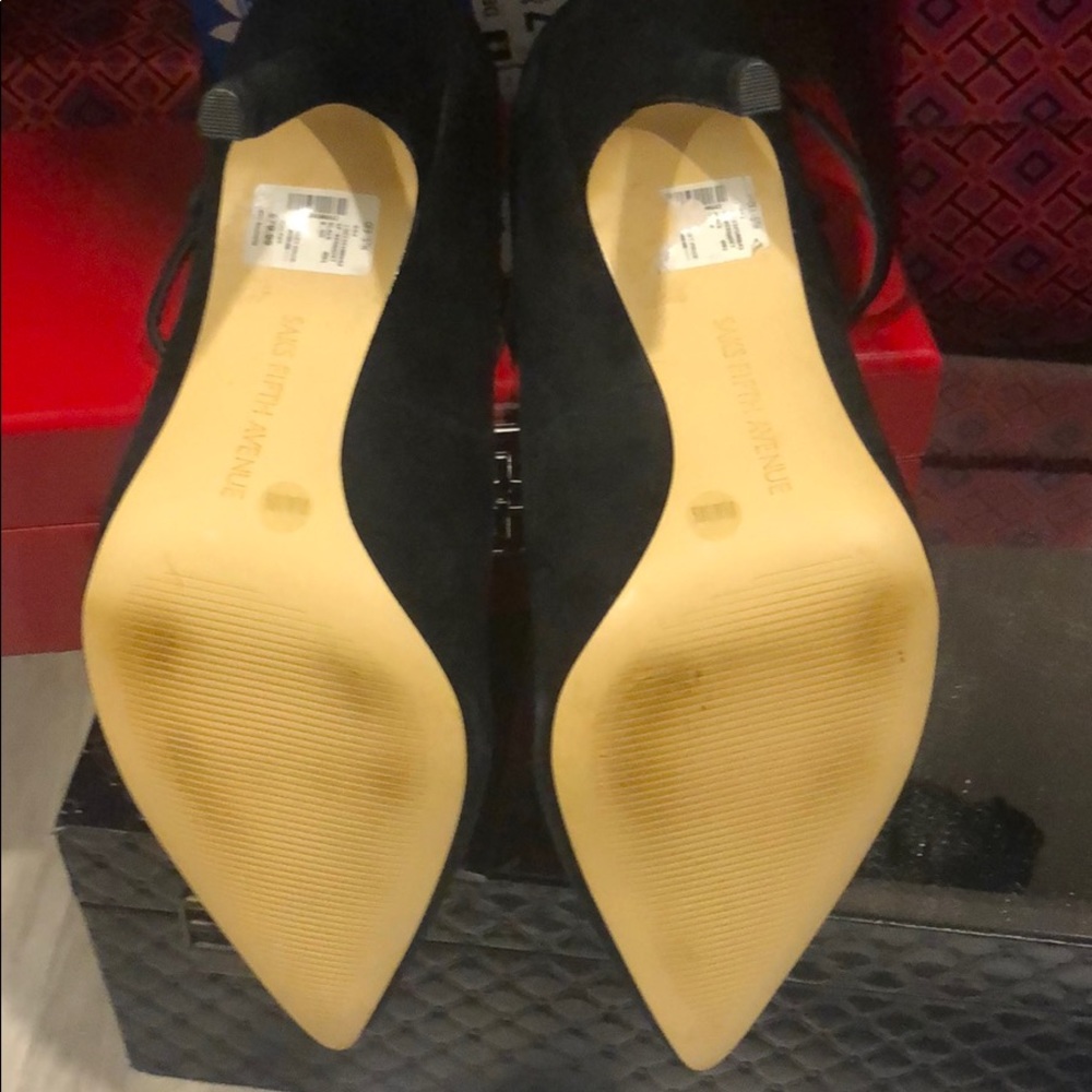 Black suede strappy heels - Picture 4 of 7